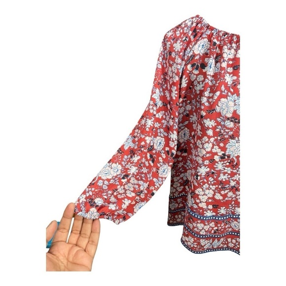 CHAPS RALPH LAUREN
WOMANS TUNIC BLOUSE SIZE P L/G RED MULTICOLOR
3/4 SLEEVE - Picture 9 of 14